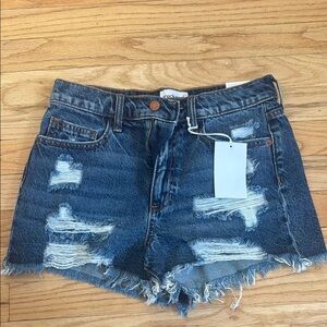Distressed Denim Shorts